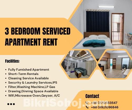 Luxurious 3 Bedroom Apartment for Rent in Bashundhara R/A,